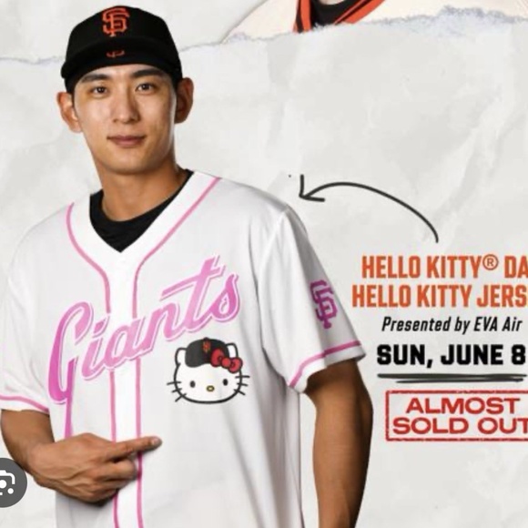 BRAND NEW San Francisco SF Giants Hello Kitty Jersey - SGA - Size XL - 6/8/2025 - Picture 4 of 4